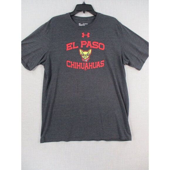 Under Armour El Paso Chihuahuas Graphic T-Shirt 2XL Loose Fit Short Sleeve Charc - Picture 2 of 9